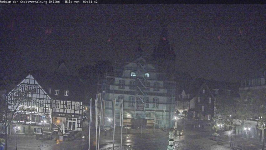 Archiv Foto Webcam Rathaus und Marktplatz Brilon