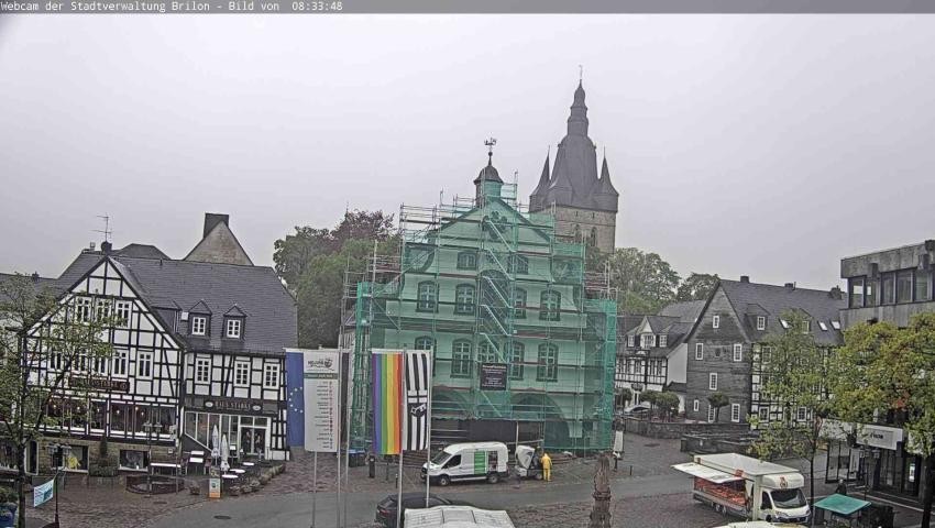 Archiv Foto Webcam Rathaus und Marktplatz Brilon