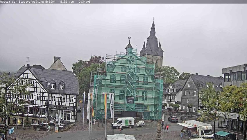Archiv Foto Webcam Rathaus und Marktplatz Brilon