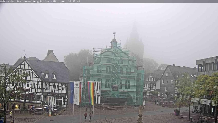 Archiv Foto Webcam Rathaus und Marktplatz Brilon