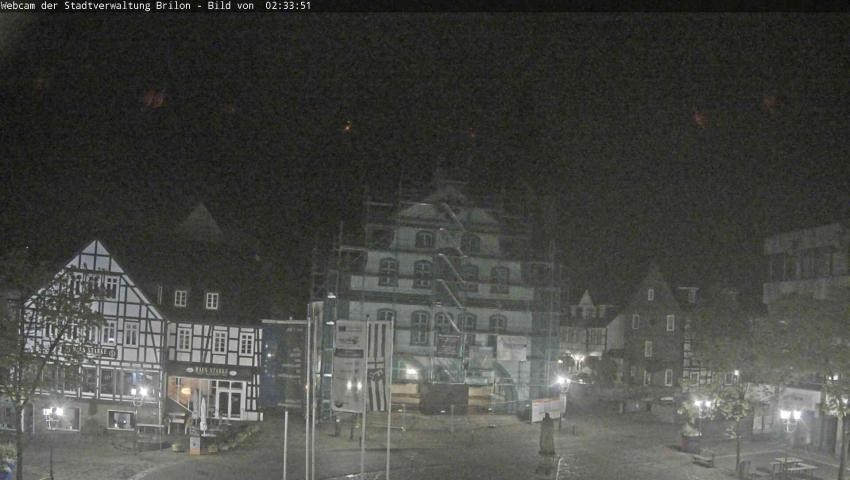 Archiv Foto Webcam Rathaus und Marktplatz Brilon
