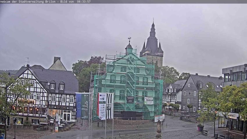 Archiv Foto Webcam Rathaus und Marktplatz Brilon