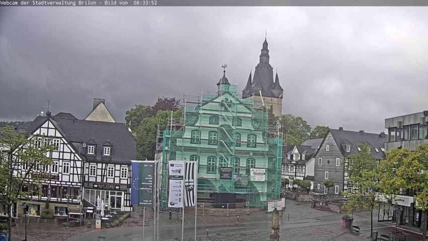 Archiv Foto Webcam Rathaus und Marktplatz Brilon