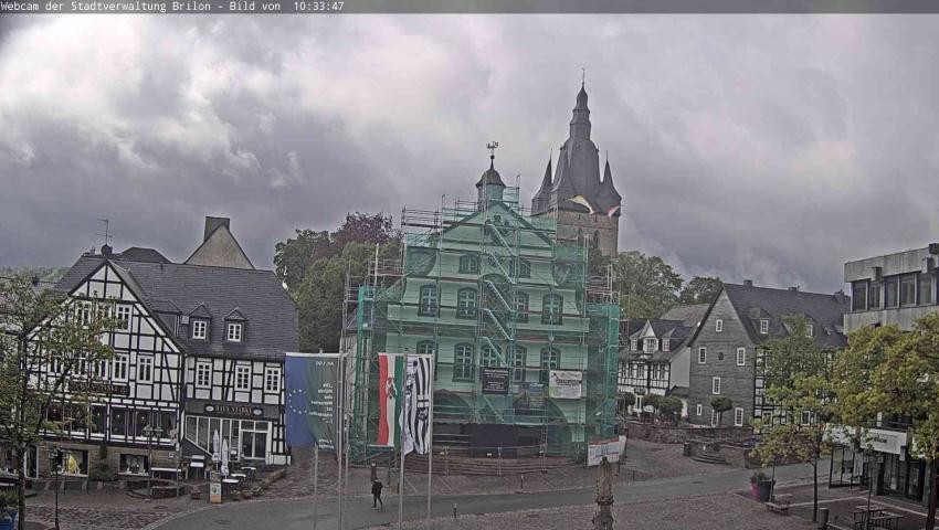 Archiv Foto Webcam Rathaus und Marktplatz Brilon