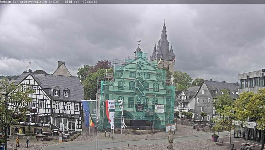 Archiv Foto Webcam Rathaus und Marktplatz Brilon