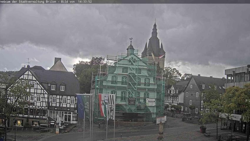 Archiv Foto Webcam Rathaus und Marktplatz Brilon