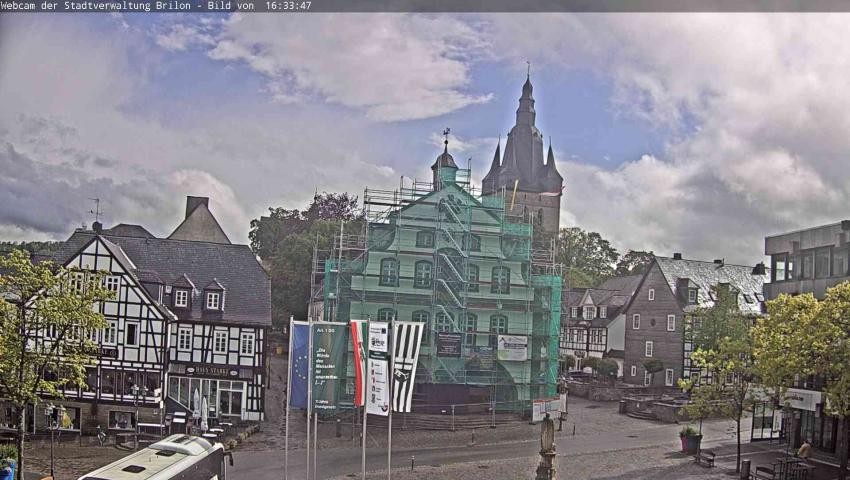 Archiv Foto Webcam Rathaus und Marktplatz Brilon