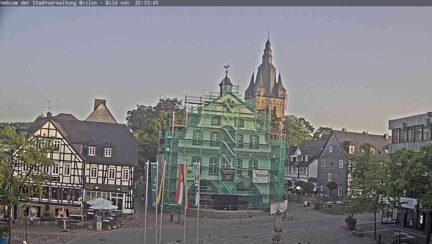 Archiv Foto Webcam Rathaus und Marktplatz Brilon