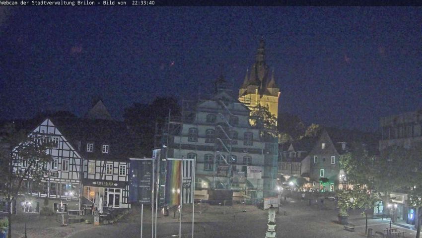 Archiv Foto Webcam Rathaus und Marktplatz Brilon