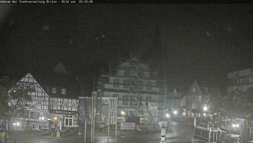 Archiv Foto Webcam Rathaus und Marktplatz Brilon