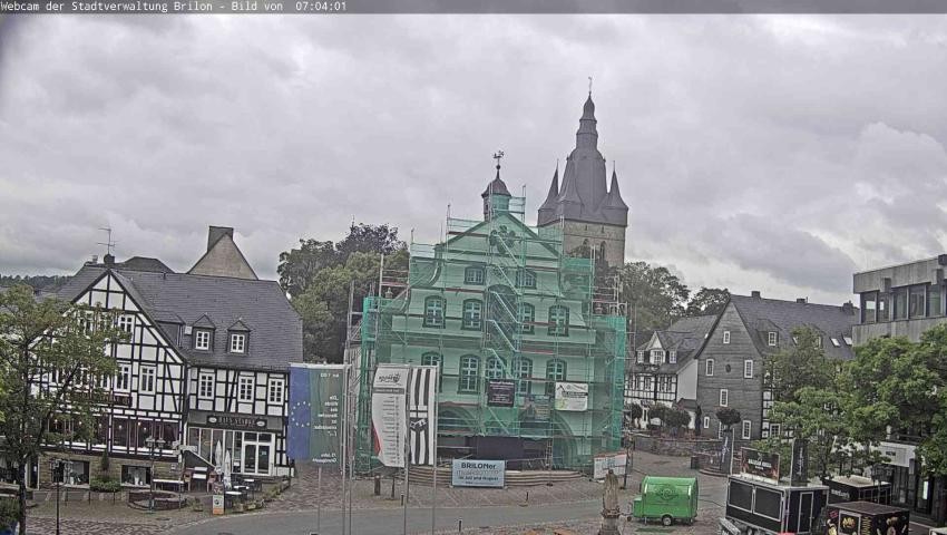 Archiv Foto Webcam Rathaus und Marktplatz Brilon
