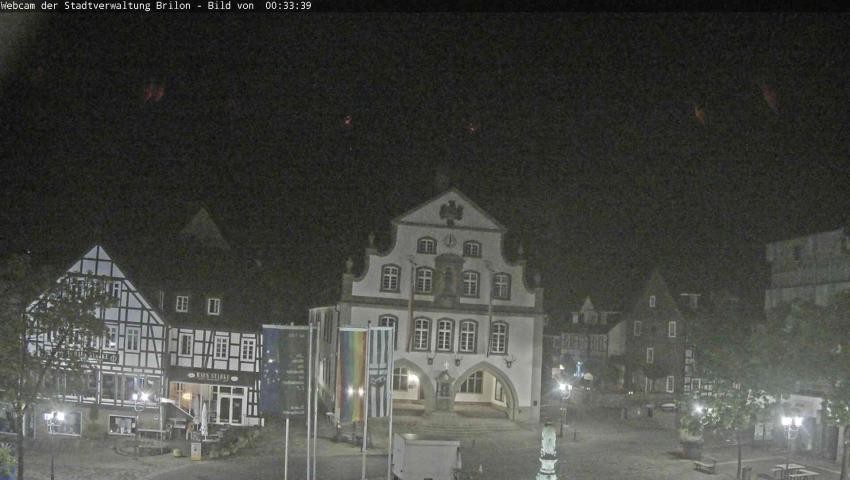 Archiv Foto Webcam Rathaus und Marktplatz Brilon