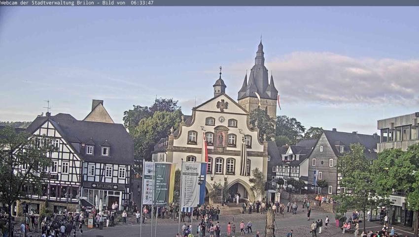 Archiv Foto Webcam Rathaus und Marktplatz Brilon