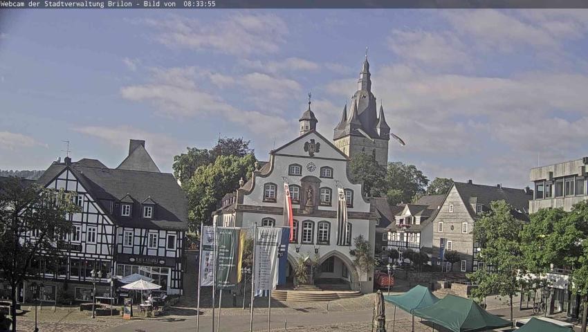 Archiv Foto Webcam Rathaus und Marktplatz Brilon