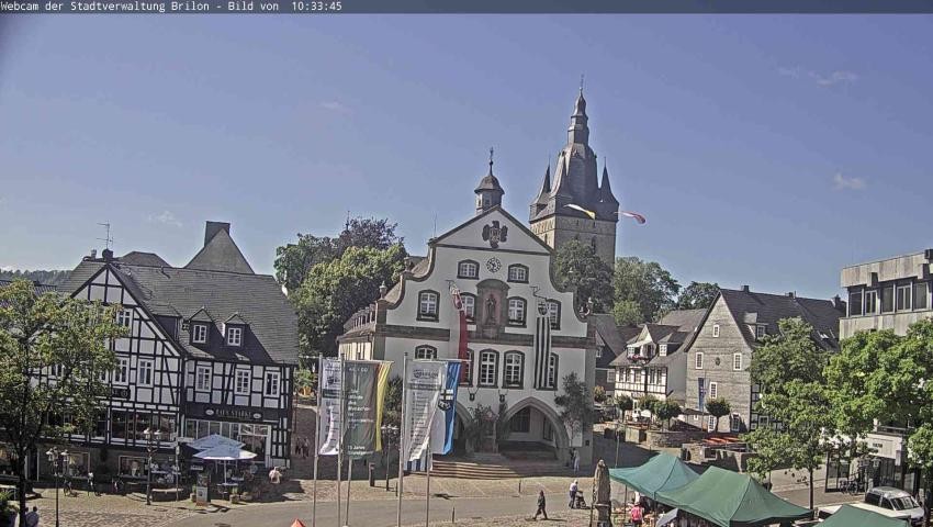 Archiv Foto Webcam Rathaus und Marktplatz Brilon