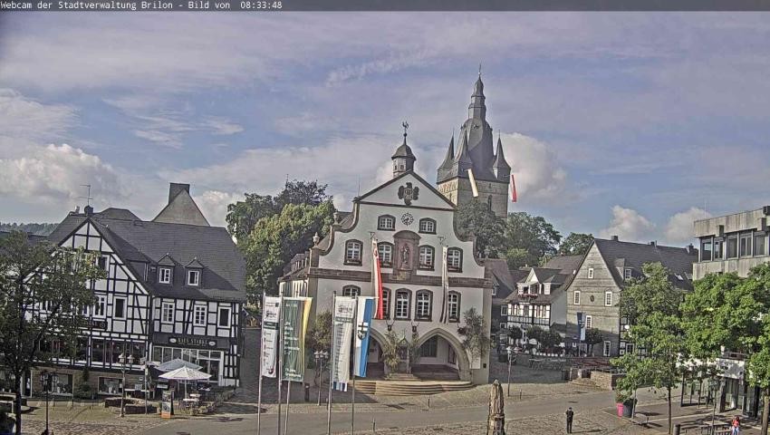 Archiv Foto Webcam Rathaus und Marktplatz Brilon
