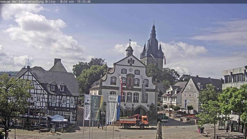 Archiv Foto Webcam Rathaus und Marktplatz Brilon