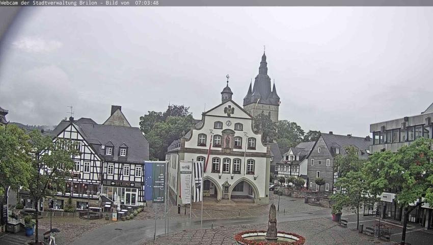 Archiv Foto Webcam Rathaus und Marktplatz Brilon