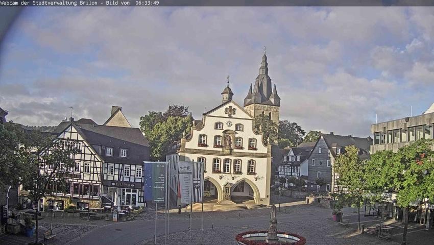 Archiv Foto Webcam Rathaus und Marktplatz Brilon