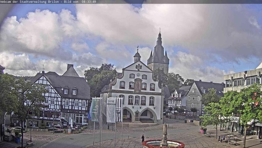 Archiv Foto Webcam Rathaus und Marktplatz Brilon