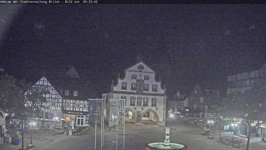 Archiv Foto Webcam Rathaus und Marktplatz Brilon