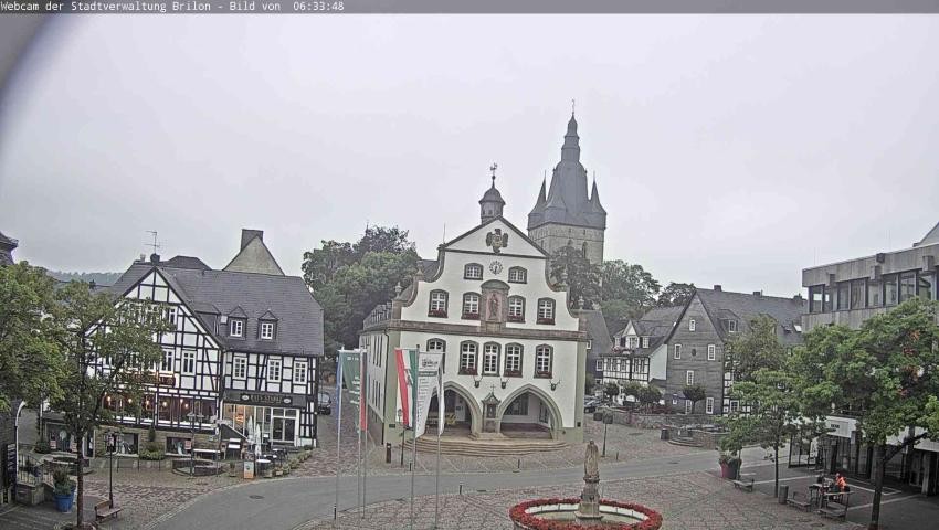 Archiv Foto Webcam Rathaus und Marktplatz Brilon