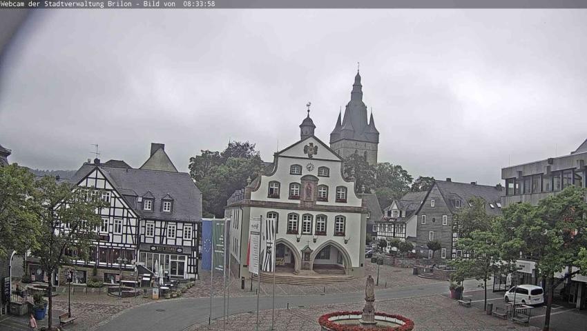 Archiv Foto Webcam Rathaus und Marktplatz Brilon
