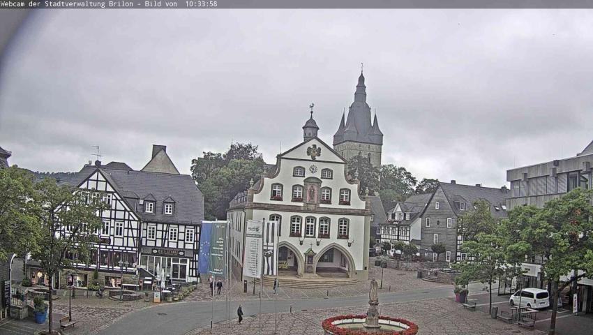 Archiv Foto Webcam Rathaus und Marktplatz Brilon