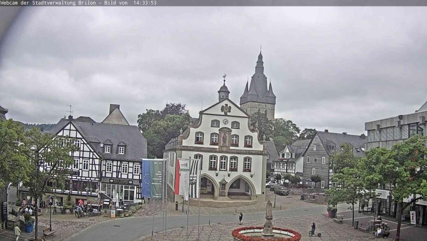 Archiv Foto Webcam Rathaus und Marktplatz Brilon