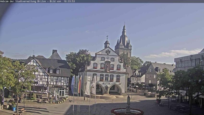 Archiv Foto Webcam Rathaus und Marktplatz Brilon