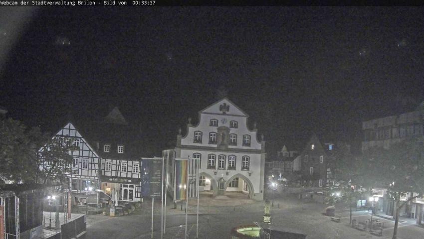 Archiv Foto Webcam Rathaus und Marktplatz Brilon