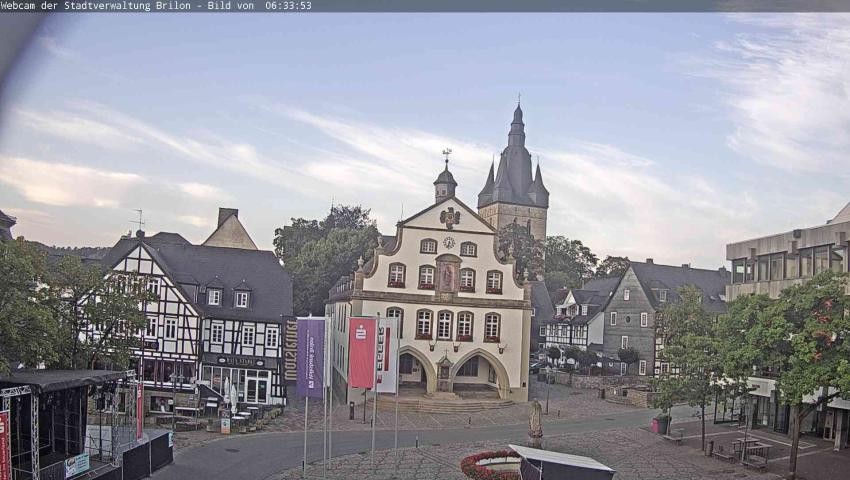 Archiv Foto Webcam Rathaus und Marktplatz Brilon