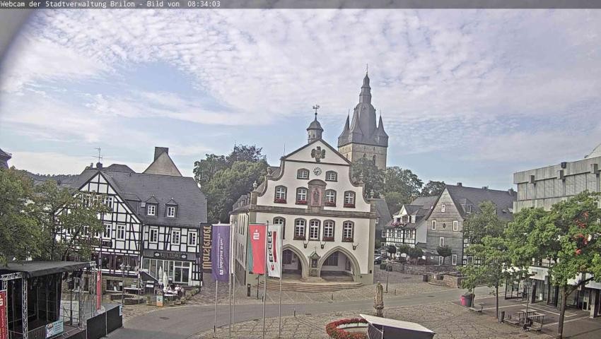 Archiv Foto Webcam Rathaus und Marktplatz Brilon