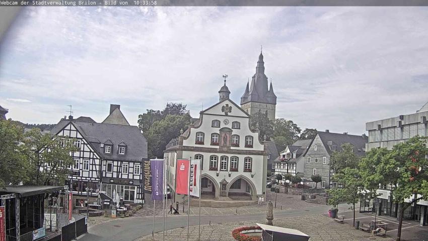 Archiv Foto Webcam Rathaus und Marktplatz Brilon