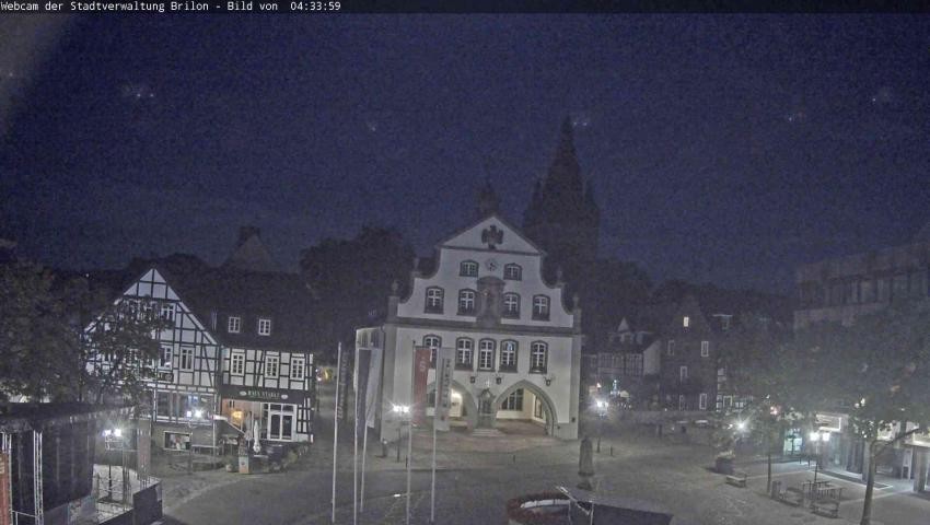 Archiv Foto Webcam Rathaus und Marktplatz Brilon