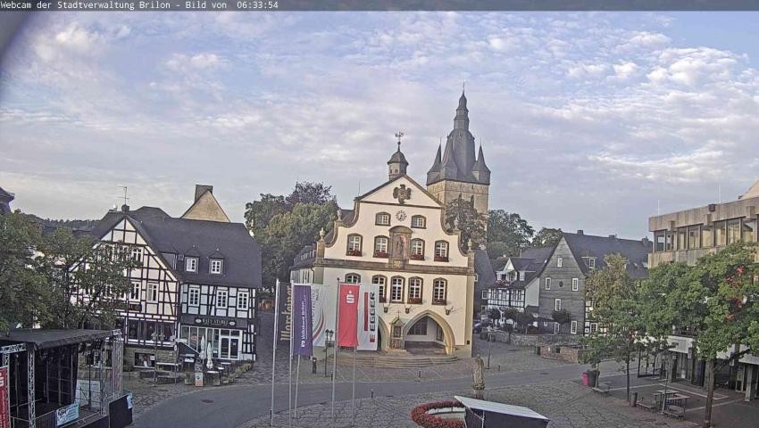 Archiv Foto Webcam Rathaus und Marktplatz Brilon