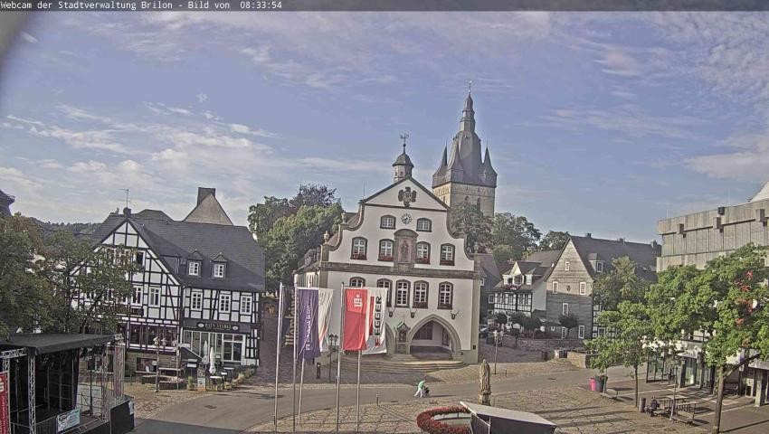 Archiv Foto Webcam Rathaus und Marktplatz Brilon