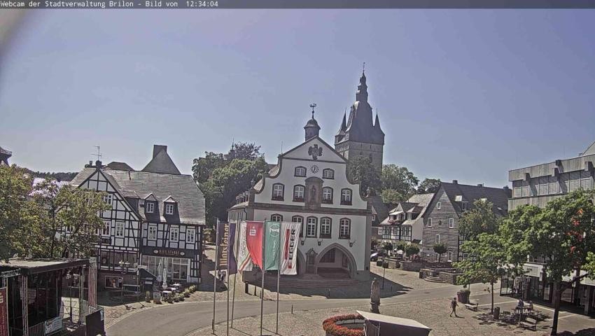 Archiv Foto Webcam Rathaus und Marktplatz Brilon
