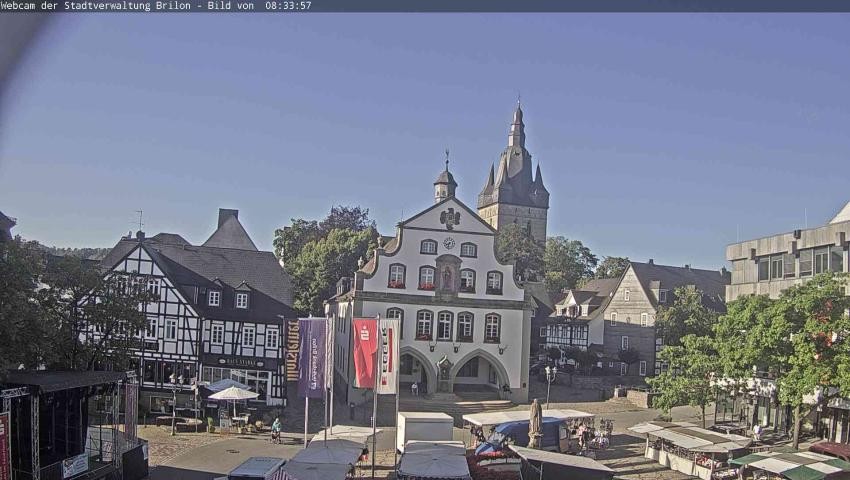 Archiv Foto Webcam Rathaus und Marktplatz Brilon