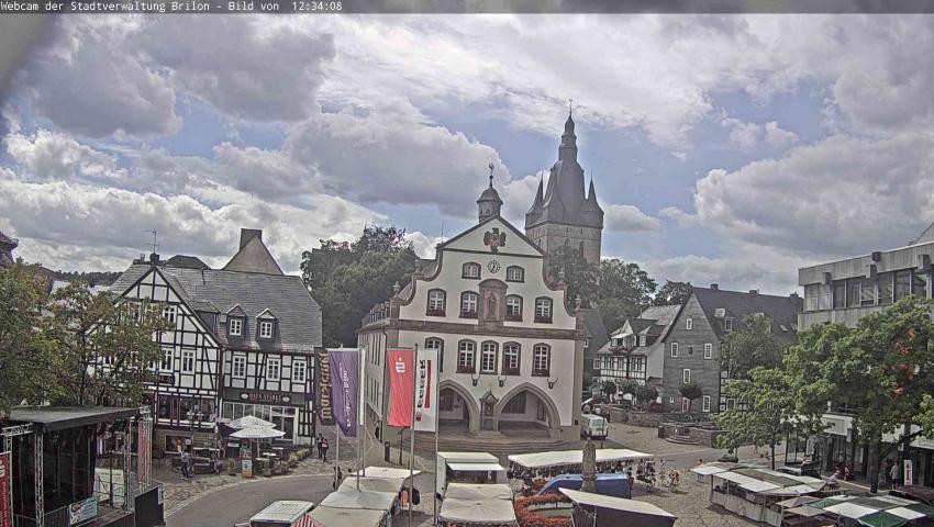 Archiv Foto Webcam Rathaus und Marktplatz Brilon