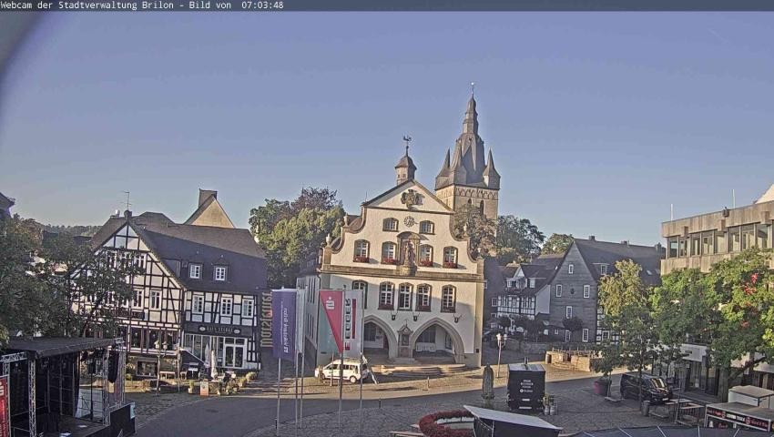 Archiv Foto Webcam Rathaus und Marktplatz Brilon
