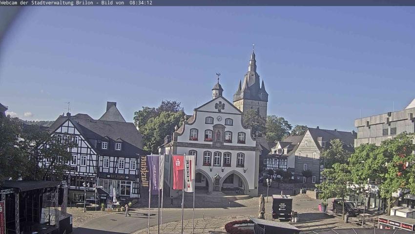 Archiv Foto Webcam Rathaus und Marktplatz Brilon