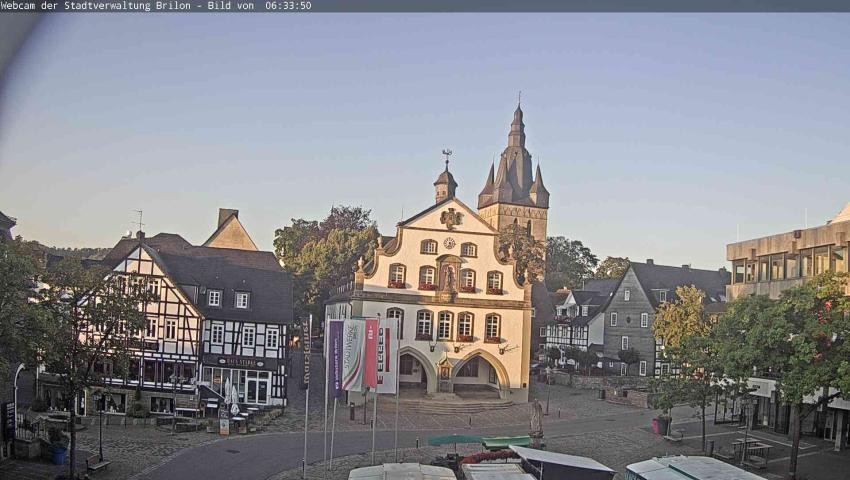 Archiv Foto Webcam Rathaus und Marktplatz Brilon
