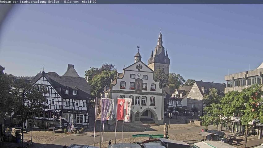 Archiv Foto Webcam Rathaus und Marktplatz Brilon