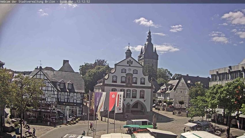Archiv Foto Webcam Rathaus und Marktplatz Brilon