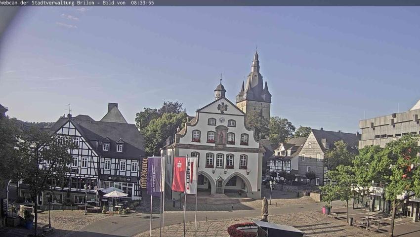 Archiv Foto Webcam Rathaus und Marktplatz Brilon