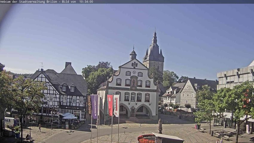 Archiv Foto Webcam Rathaus und Marktplatz Brilon