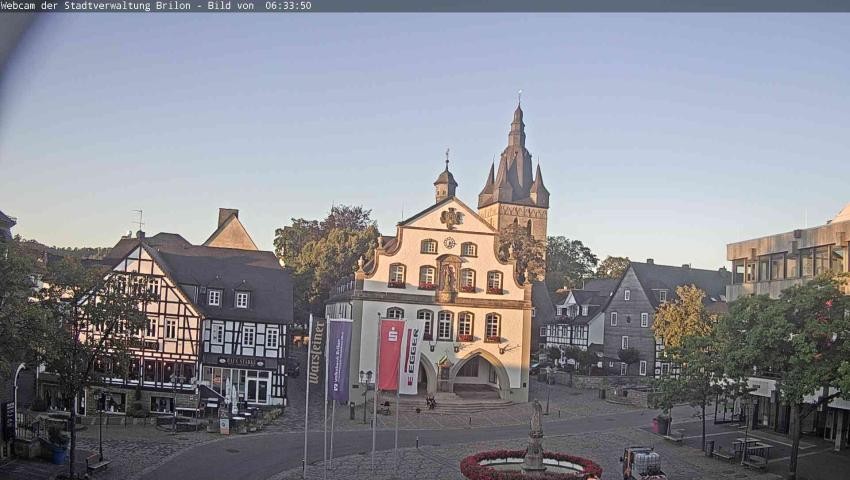 Archiv Foto Webcam Rathaus und Marktplatz Brilon