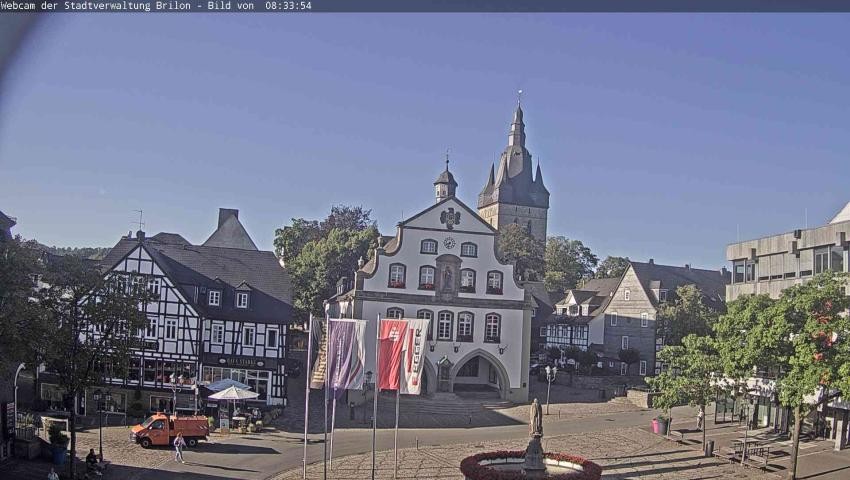 Archiv Foto Webcam Rathaus und Marktplatz Brilon