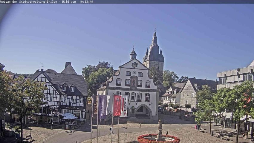Archiv Foto Webcam Rathaus und Marktplatz Brilon